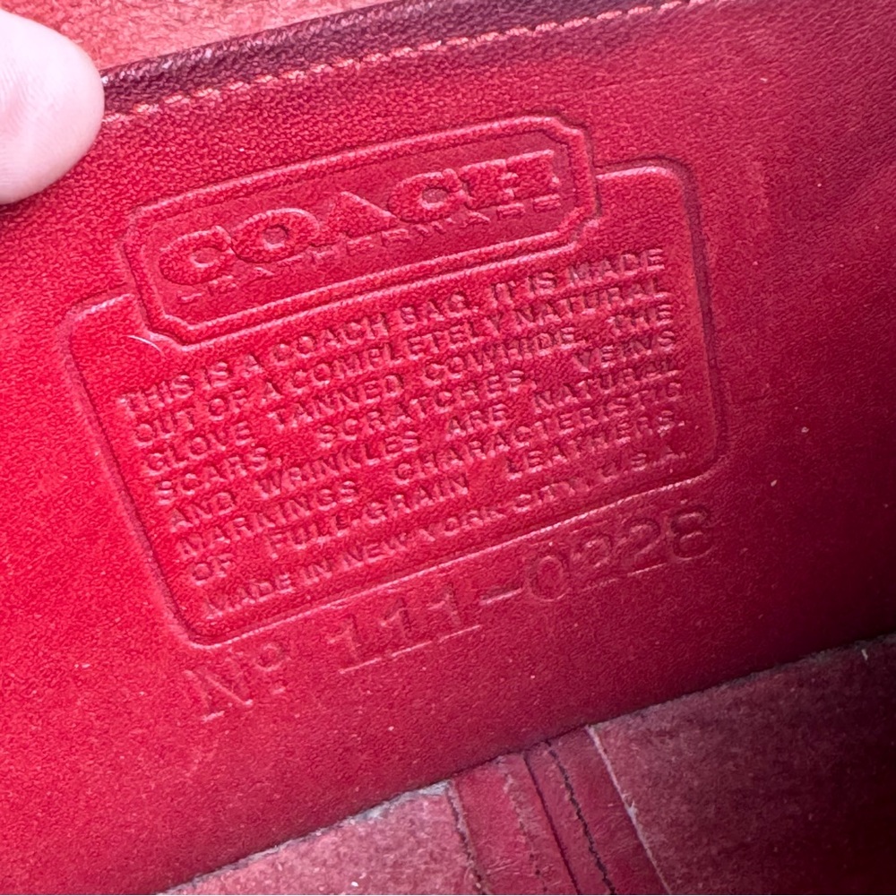 Vintage Coach Zippered Pouch – 1980s Made in NYC - Picture 13 of 14